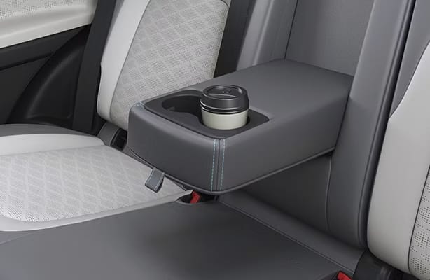 rear seat with armrest